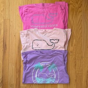 Vineyard Vines Women’s Long Sleeve Tees in Purple, Light Pink and Bright Pink